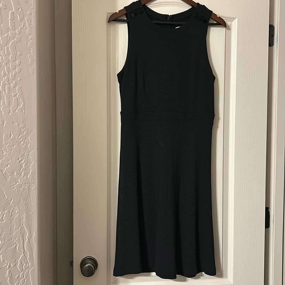 Loft Black & Gray Knit Dress